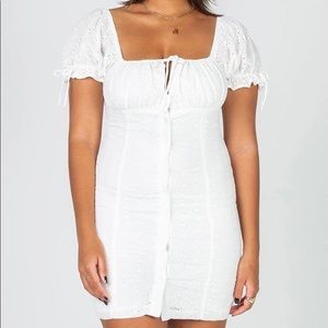White Alessia Mini Dress Princess Polly